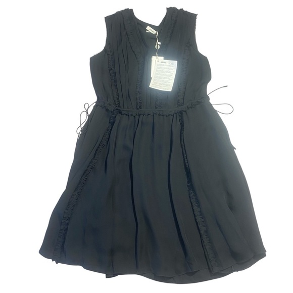 Jason Wu Black Ruffle Chiffon Sleeveless Dress Size 6 NWT - Picture 2 of 16